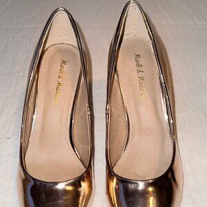 Vivien-03A Rose Gold Pointy-Toe Pumps | Size 6.5 | Brand New